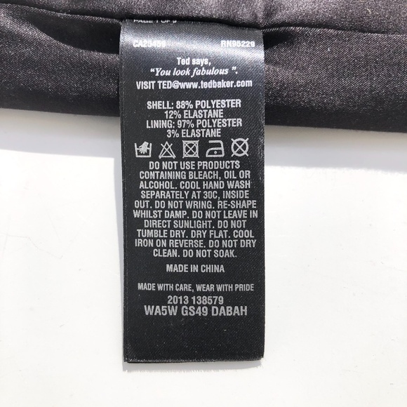 TED BAKER London Dabah Pencil skirt women size 2 US Small 4-6 Dark Floral Print - Picture 10 of 16